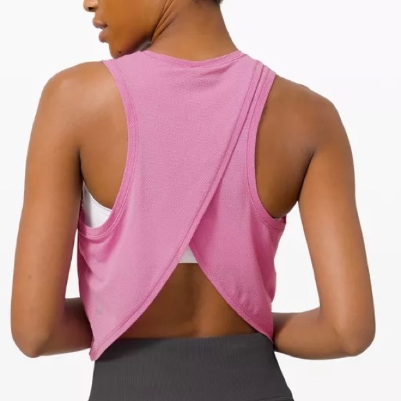 lululemon athletica Tops - *RARE* NWOT lululemon Fast as Light Tank *Mesh - Magenta Glow Pink open back top